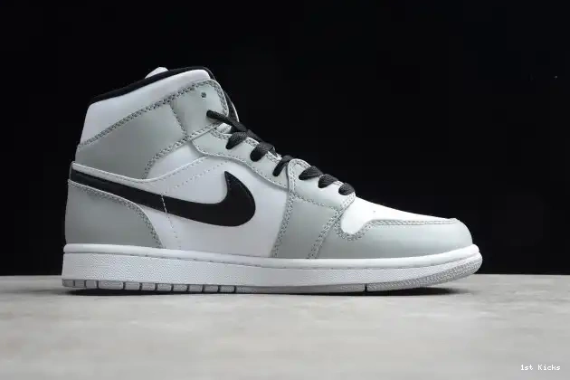 1st Kicks Light Jordan 1 AIR Grey Smoke 554724-092 Mid 0625